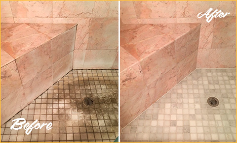This Shower Said Goodbye to Grimy Grout Lines and Dirty Tiles After the Job  Performed by Our Tile and Grout Cleaners in Wilton CT