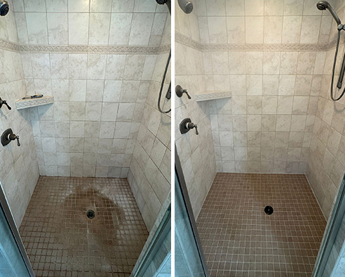 Shower Restored by Our Tile and Grout Cleaners in Mount Pleasant, SC