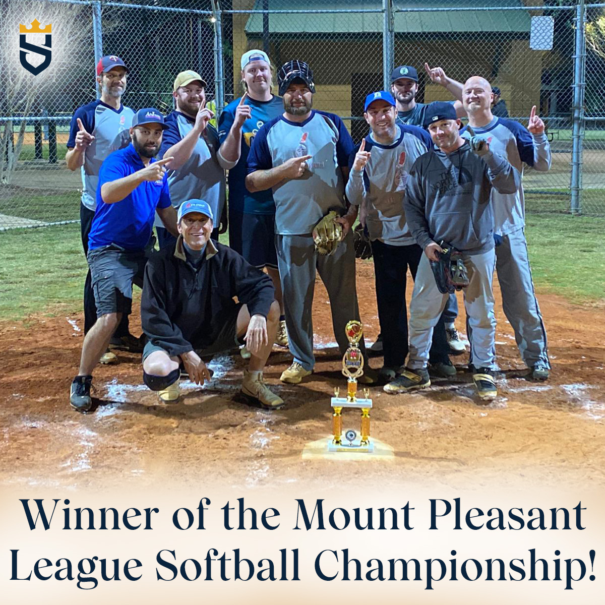 Winner of the Mount Pleasant League Softball Championship!